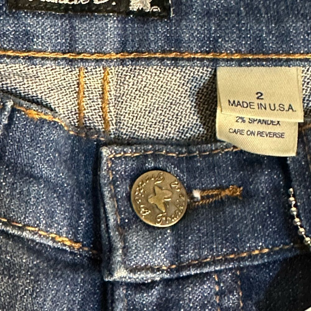 Frankie b Jeans Size 2, Inseam: 34 Inches. patchwork bootcut - Picture 11 of 14